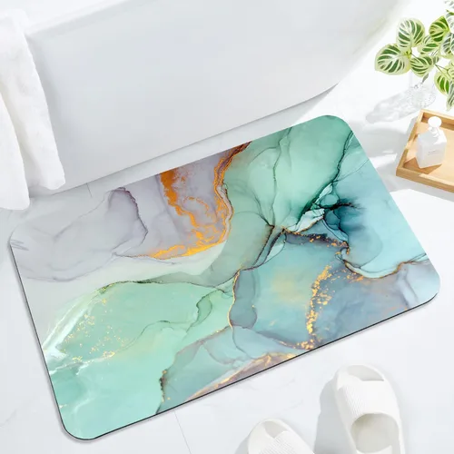 Miniatura 4 de Gibelle Alfombra de baño antideslizante, juego de baño con cortina de ducha, alfombra y accesorios, cortina de baño de 72 pulgadas de ancho x 78