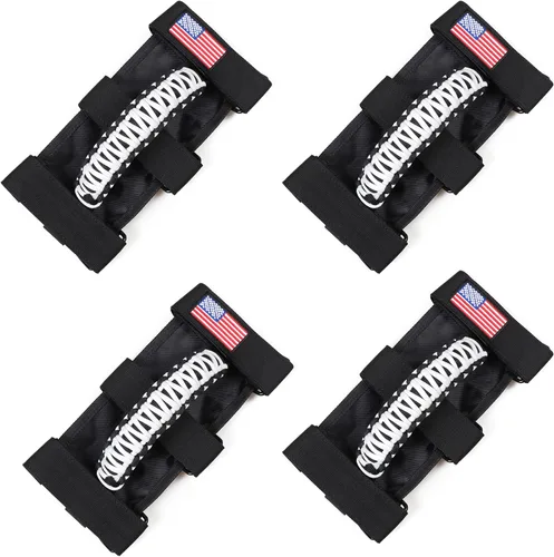 Miniatura 20 de sukemichi Manijas de agarre de la barra de rodillo para accesorios de Jeep Wrangler TJ JK JL Gladiator JT UTV ATV - Hebilla metálica de mejora