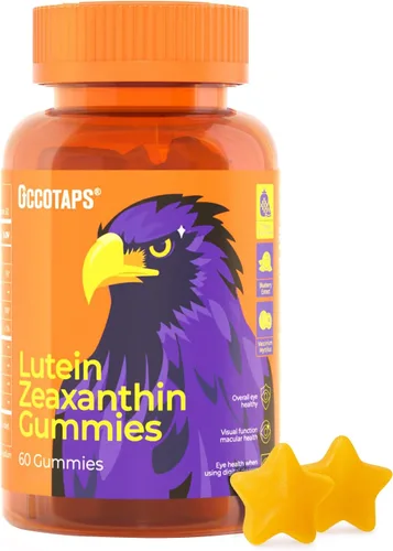 Miniatura 10 de Gomitas de vitaminas oculares de luteína y zeaxantina para la salud diaria de los ojos, 20 mg de luteína, sin azúcar, gomita de alta potencia