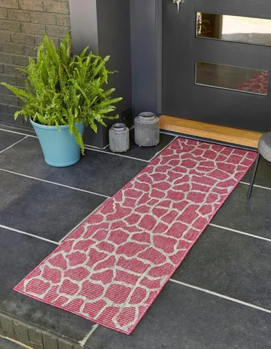 Miniatura 14 de Unique Loom Outdoor Safari Collection - Alfombra de área - Jirafa (2' x 6' 1" camino, azul/gris)