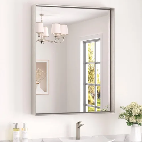 Miniatura 89 de Keonjinn - Espejo rectangular con marco negro para baño de 40 x 30 pulgadas, espejo de pared para sobre el lavabo, espejos de tocador de metal