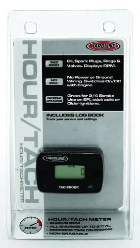 Hardline Products HR-8061-2, medidor de horas/tacómetro para motores de 2 cilindros.