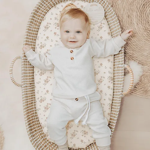 Miniatura 2 de Konssy Sábanas de muselina para cuna de bebé para niña y niño, paquete de 2, sábanas ajustadas transpirables para cuna de bebé aptas para cuna