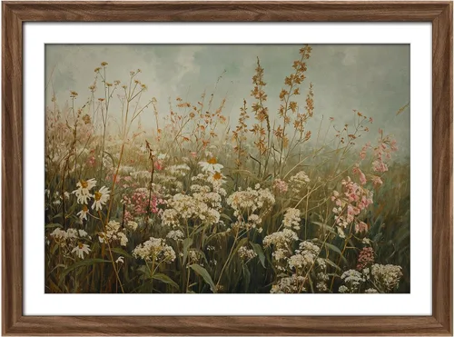 Miniatura 319 de MUDECOR Lienzo enmarcado prémium para pared, pinos nevados en bosque de invierno, ilustraciones modernas, arte contemporáneo, escénico, divertido