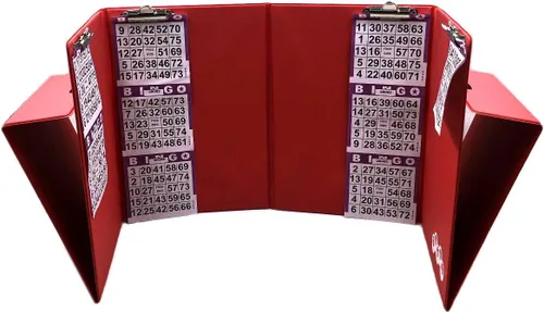 Tapp Collections Alfombrilla plegable para tarjetas de bingo Rojo