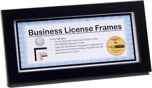 Miniatura 14 de Marcos de licencia para maquilladores profesionales de 3.5 in x 8.5 in, sostenedor de licencia de panel de estado para mostrar certificado, licencia