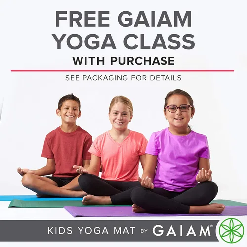 Miniatura 4 de Gaiam Tapete de Yoga para Niños, Tapete de Ejercicio, Yoga para Niños con Estampados Divertidos - Tiempo de Juego para Bebés, Niños Pequeños Activos