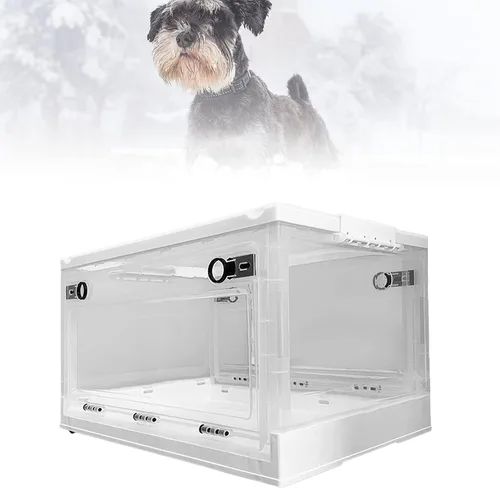 Tratamiento de respiración para atomización de mascotas, incubadora de guardería, caja de terapia de oxígeno ideal para perros, gatos, gatitos,