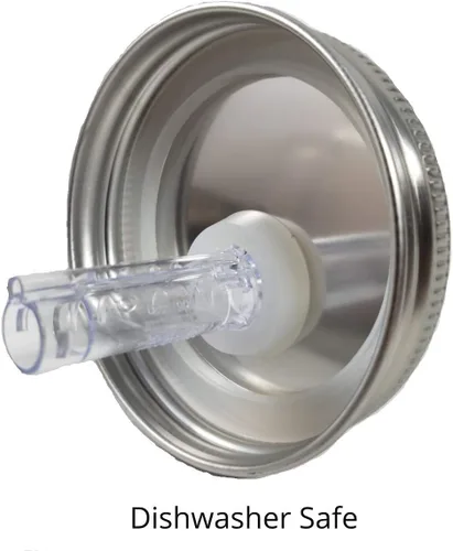 Miniatura 4 de Mason Jar Pour Spouts Stainless With Flap - Para Moonshine y Whisky - Hecho 100% en los Estados Unidos. Boquillas de tarro Mason de flujo libre que