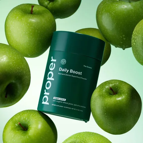 Miniatura 9 de Proper, The Greens Daily Boost Organic Greens Powder. Alimento Integral, Polvo Vegetal Superalimento Sabor Manzana con Pasto de Trigo, Espirulina