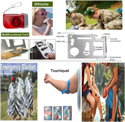 Miniatura 6 de Kits de primeros auxilios 279 piezas para automóvil, camión, supervivencia de emergencia, trauma, cuidado táctico, viajes, hogar, oficina, escuela