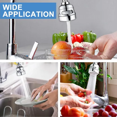 Miniatura 5 de Wodgreat Accesorio rociador de grifo de cocina, extensor de grifo móvil con 4 modos de pulverización, cabezal giratorio de 360°, ducha de refuerzo