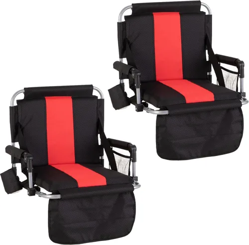 Miniatura 14 de HIGH POINT SPORTS Asiento plegable para estadio Sillas plegables portátiles para estadio Asiento acolchado para gradas Cojín para asiento de gradas