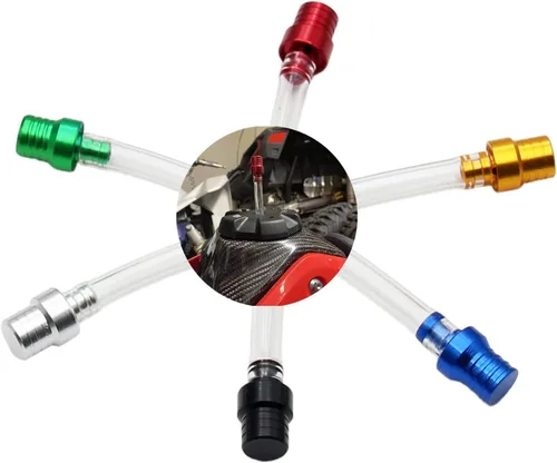 Miniatura 6 de PRO BAT Paquete de 10 tapas de combustible CNC para motocicleta, tubo de respiración bidireccional para bicicleta de tierra, bicicleta de pista