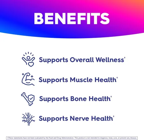 Miniatura 3 de WholeMag Complejo de suplementos de magnesio 60 cápsulas vegetarianas Apoya la salud muscular, ósea y nerviosa* Fórmula 10 en 1