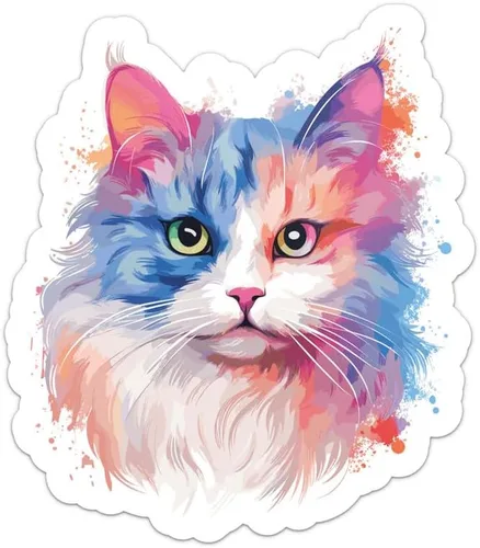 Miniatura 17 de Generic Colorida acuarela Shih Tzu - Calcomanía de vinilo impermeable para automóvil, laptop, pared, ventana, botella de agua, tamaño adhesivo