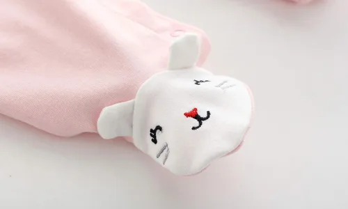 Miniatura 5 de Mameluco de una pieza para bebé de algodón suave con pies para bebés de 0 a 12 meses