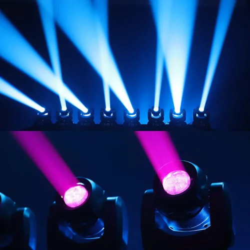 Miniatura 8 de 120W LED Cabeza Móvil Dj Luz Roto Prism Beam Etapa Luces 8 GOBOs 8 Colores DMX 512 12CH Sonido DJ Iluminación para Disco Fiesta Eventos Boda Etapa