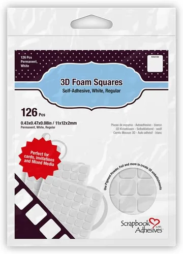 Miniatura 8 de 3L Scrapbook Adhesivo Permanente Pre-Corte 3D Espuma Montaje Cuadrados Negro
