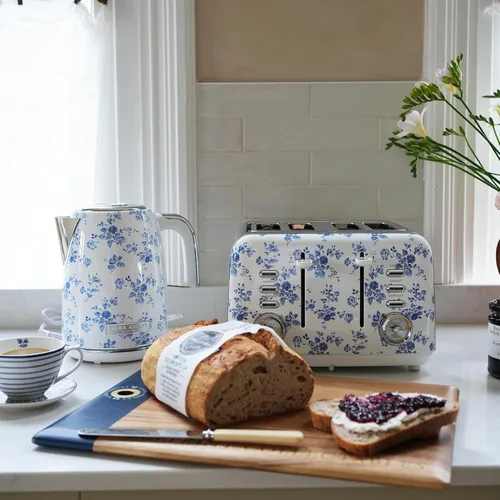 Miniatura 3 de Laura Ashley Hervidor eléctrico de acero inoxidable de 1.7 litros – Hervidor eléctrico de hervir rápido de 1500 W para agua hirviendo – Hervidores