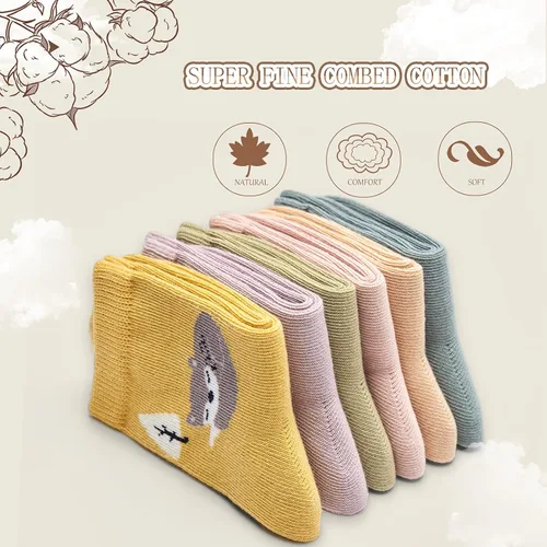 Miniatura 51 de Aisyee Calcetines de algodón para niños, calcetines sin costuras para niños, calcetines coloridos de cuarto de punto, paquete de 6