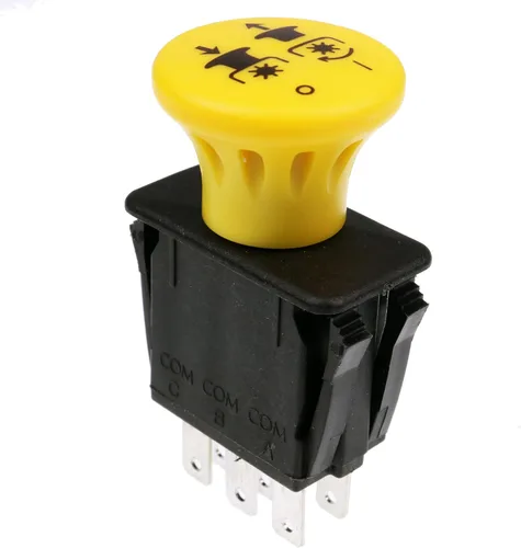 Miniatura 3 de JEENDA Interruptor de toma de fuerza de embrague de hoja 116-0124 103-5221 8 terminales compatibles con Exmark Toro Lazer Z, Turf Ranger, Turf