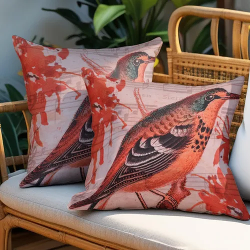 Miniatura 46 de Decozen Fundas de almohada decorativas con estampado de pájaros con diseño floral para decoración del hogar, sala de estar y dormitorio, funda