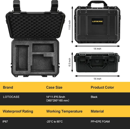 Miniatura 5 de Estuche Duro para Enrutador Dewalt - Bolsa de Herramientas para Enrutador Inalámbrico Dewalt 20V Max XR de Carpintería, Caja Impermeable y a Prueba