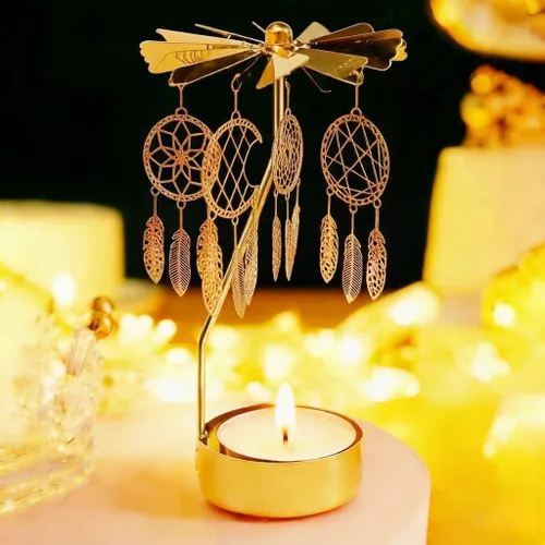 Miniatura 22 de Portavelas giratorio, portavelas giratorio con carrusel, regalo de cumpleaños único para mujeres, mamá, hermana, amigos, Navidad, día de San