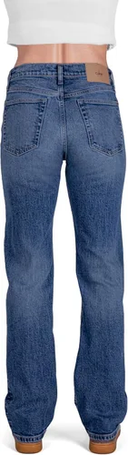 Miniatura 4 de Pantalones clásicos de mezclilla de tiro medio y corte recto para mujer