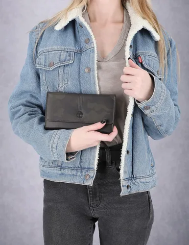 Miniatura 33 de Timberland - Cartera de piel con solapa RFID para mujer, Rojo, talla única