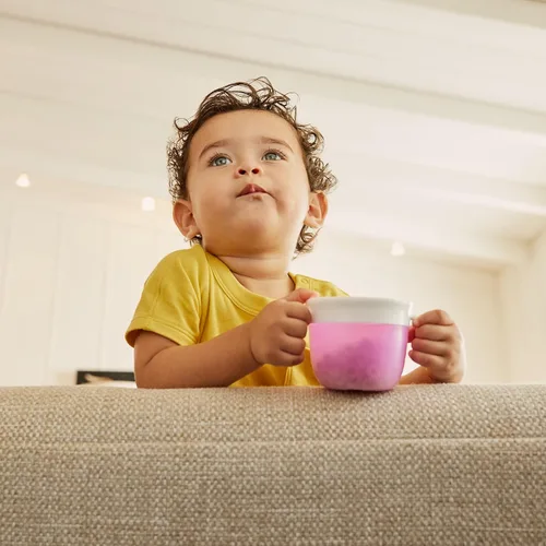 Miniatura 4 de Munchkin Snack Catcher - Tazas para aperitivos para niños pequeños, sin derrames, paquete de 2 recipientes, azul/verde