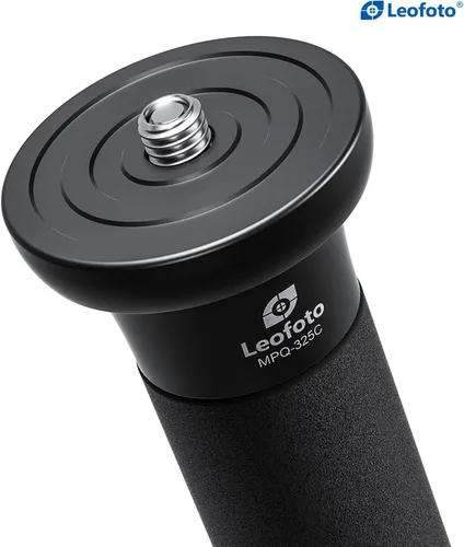 Miniatura 4 de Leofoto MPQ-325C Monopod, fibra de carbono premium, resistente al agua, sección de 5 patas, perno de montaje convertible, correa de muñeca (azul)