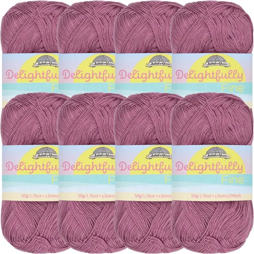 Miniatura 41 de JubileeYarn - Ovillo de hilo deliciosamente fino, 1.76 oz/madeja de rayón de bambú, color rosa polvo, 4 madejas