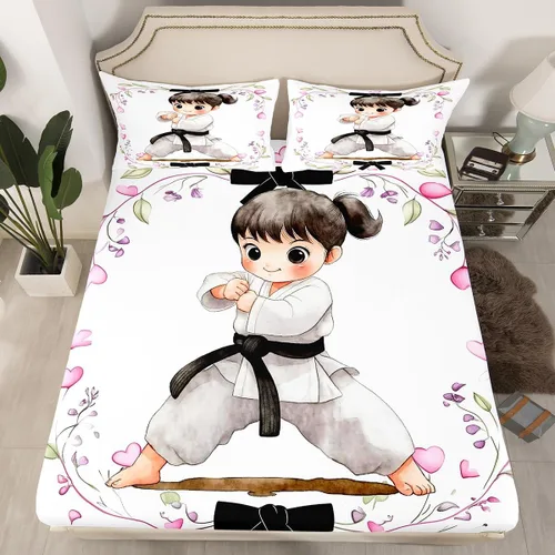 Miniatura 20 de Erosebridal Sábana bajera ajustable de moda de los años 90, tamaño individual para niños, adolescentes y adultos, sábanas de cama con cinta de radio