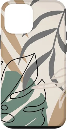 Miniatura 15 de Funda abstracta minimalista exótica para iPhone 13 Pro Tropical Botanical Beige Brown