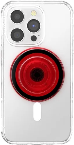Miniatura 3 de PopSockets Phone Grip with Expanding Kickstand, Adhesive Grip - Molded Flower Red Wine Translucent rojo (Red Translucent)