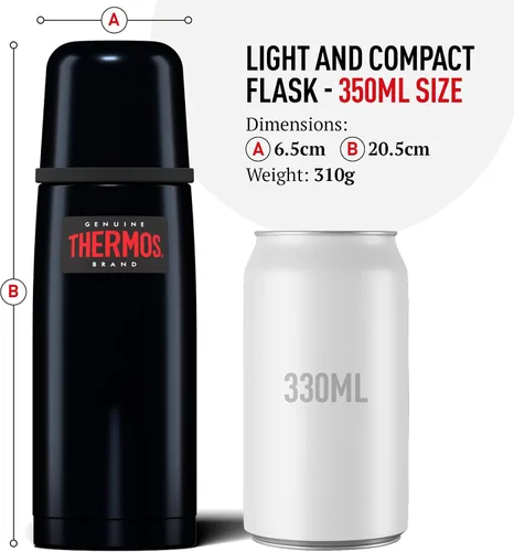 Miniatura 7 de Thermos Frasco ligero y compacto, acero inoxidable, azul medianoche, 11.8 fl oz