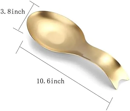 Miniatura 2 de 2 soportes dorados para cucharas de acero inoxidable para encimera de estufa Oro