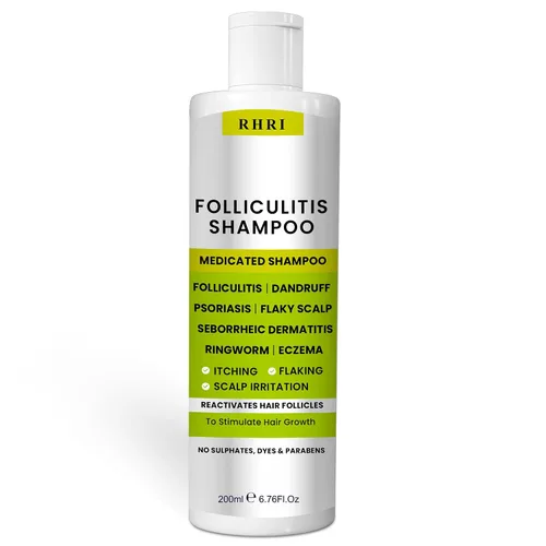 Miniatura 8 de Champú para foliculitis Champú antifúngico para dermatitis seborreica, psoriasis del cuero cabelludo y caspa Alivia la picazón y el cuero