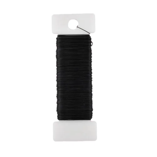 Miniatura 27 de HAHIYO Alambre Negro de Calibre 22 - 1 Rollo, 38 Yardas (115 Pies) Alambre Floral Flexible para Manualidades, Coronas de Navidad, Arreglos