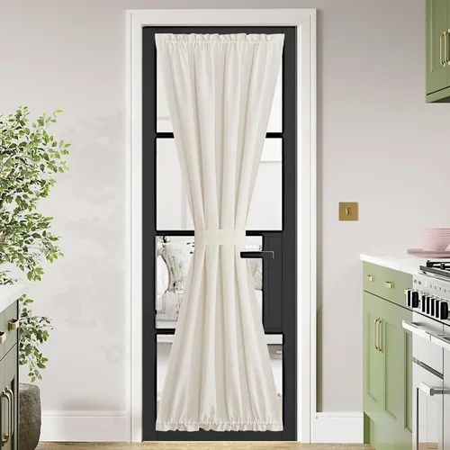 Miniatura 60 de NICETOWN - Cortinas transparentes para puerta de ventana, tratamiento de ventana lateral para puertas estrechas de vidrio/cocina/puerta delantera