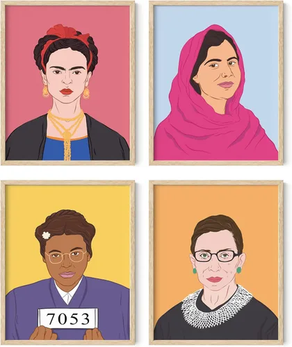 Miniatura 8 de HAUS AND HUES Juego de 4 pósteres inspiradores feministas para habitación de adolescentes y niñas, impresiones artísticas y decoración para mujeres