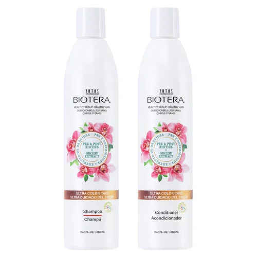 Biotera Ultra Color Care - Juego de champú y acondicionador | Prolonga el cabello tratado con colores vivos | Apto para microbiomas | Vegano y sin