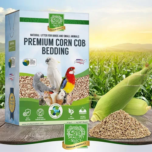 Miniatura 6 de Small Pet Select - Ropa de cama de mazorca de maíz 100% natural para mascotas, caja de arena para animales pequeños y pájaros, segura para hámsters