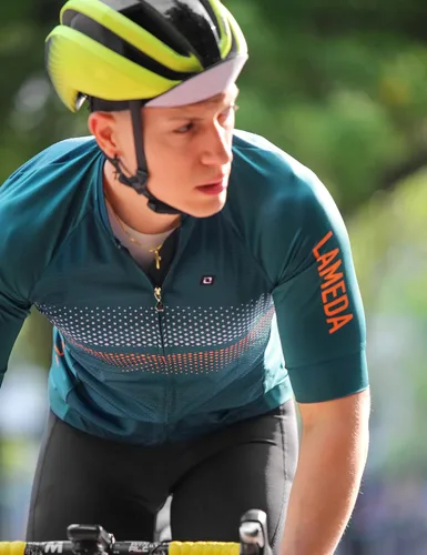 Miniatura 5 de LAMEDA Camiseta de ciclismo para hombre, transpirable, ligera, de manga corta, elástica, con cremallera completa
