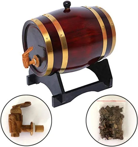 Miniatura 8 de Barril de Roble barril de vino barril de madera para el almacenamiento o Envejecimiento de vino y licores barriles de vino botellero _ litros Retro