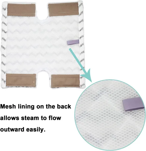 Miniatura 4 de Paquete de 6 almohadillas de repuesto para mopa de vapor P184WQ para mopa de vapor Shark Genius S5003D y mopa de vapor Lift-Away Pro S3973 S3973D