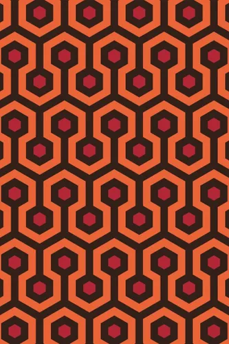 Miniatura 2 de Alfombra retro laminada con diseño hexagonal de película de terror espeluznante y aterradora decoración de Halloween, póster de borrado en seco