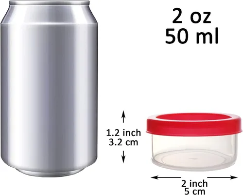 Miniatura 2 de Youngever Paquete de 3 recipientes de plástico para condimentos, recipientes de salsa con tapa, recipiente de plástico para aderezo para ensaladas